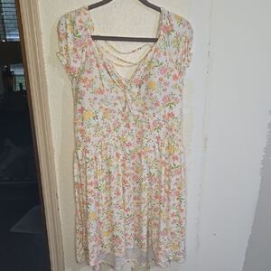 No Boundaries Floral Mini Dress in Pink and Yellow